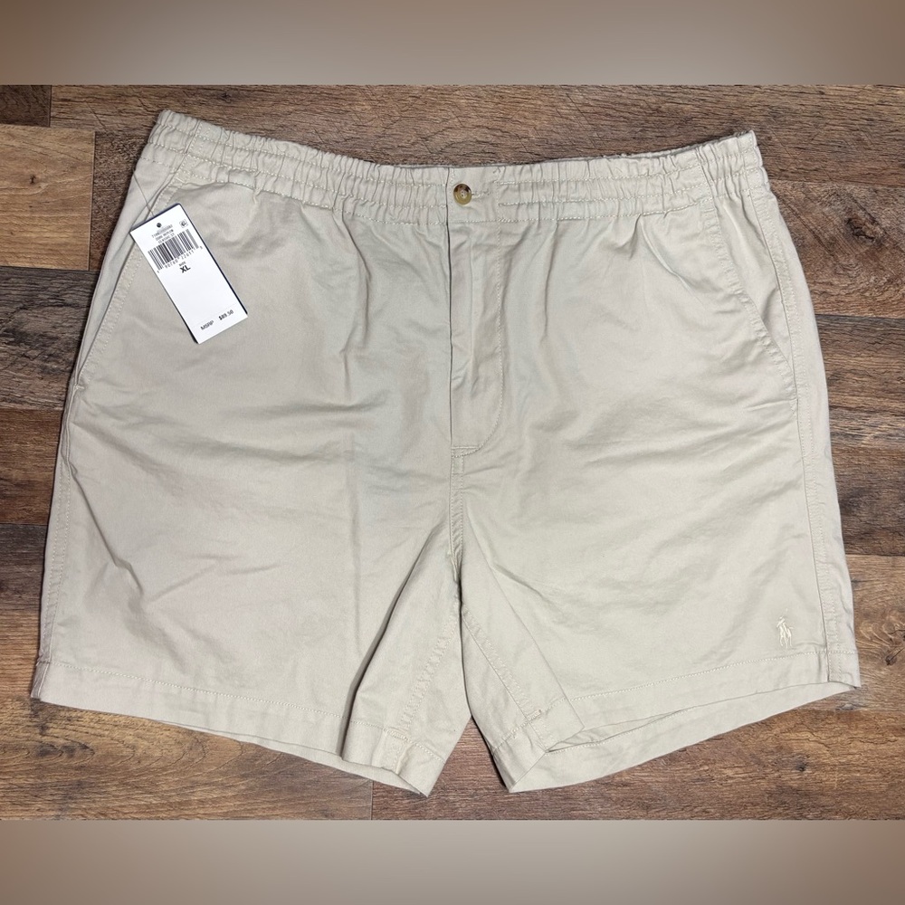 Polo Ralph Lauren Stretch Classic-Fit Chino 6" Inseam Shorts Khaki Tan waist XL - Picture 3 of 10